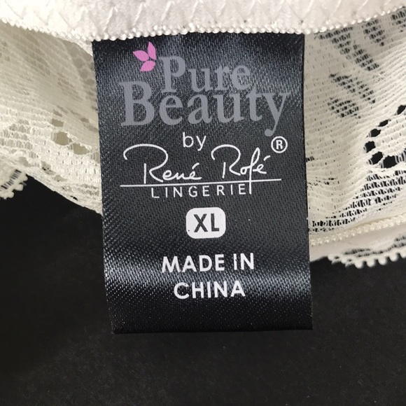 **NWT** Pure Beauty by René Rofé bralette lacy, lightly padded, wireless size XL - Picture 4 of 12